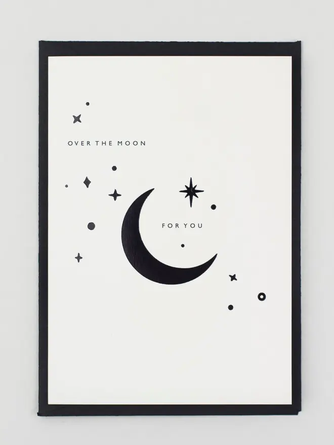 'Over The Moon For You' Greeting Card