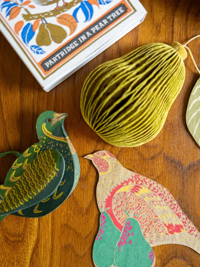 Pear Honeycomb Ornament (Set Of 6)