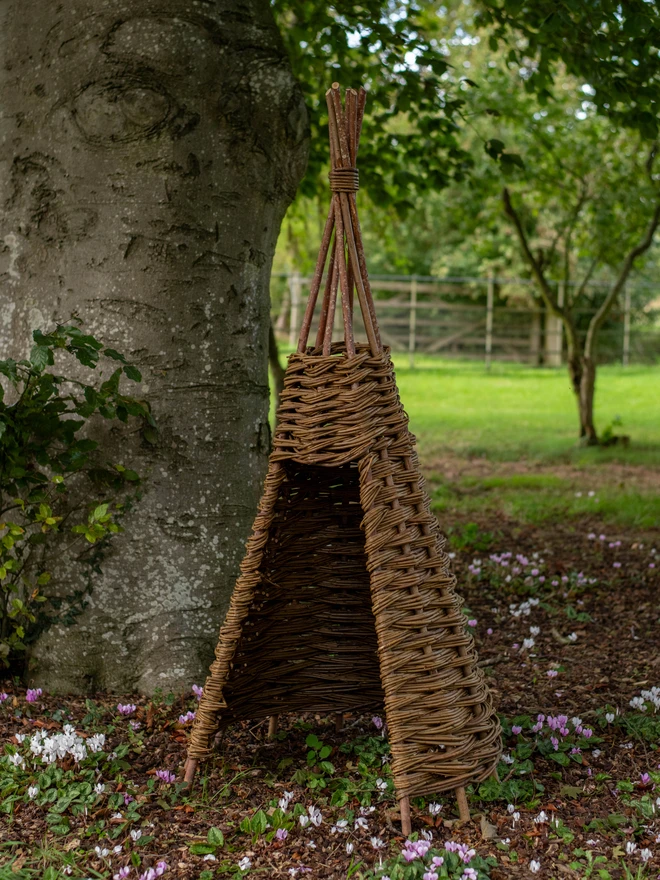 Outdoor garden willow teepee