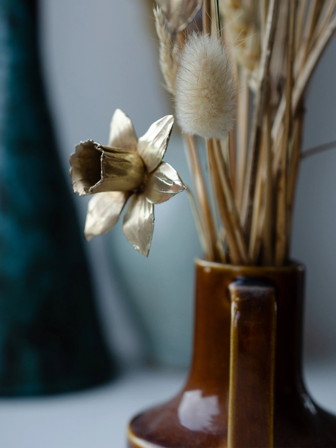 Handmade Brass Daffodil Stem By Ellenlou