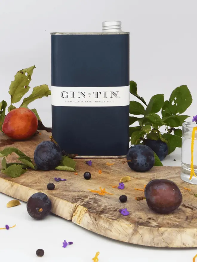 London Dry Plum, Cassia Bark and Muscat Root Gin In A Tin 