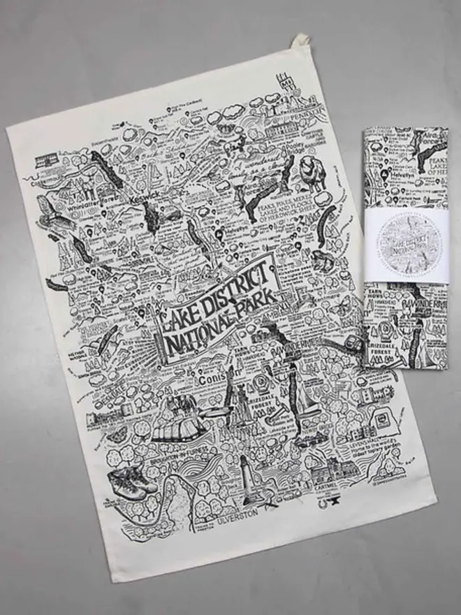 Lake District Print Tea Towel 