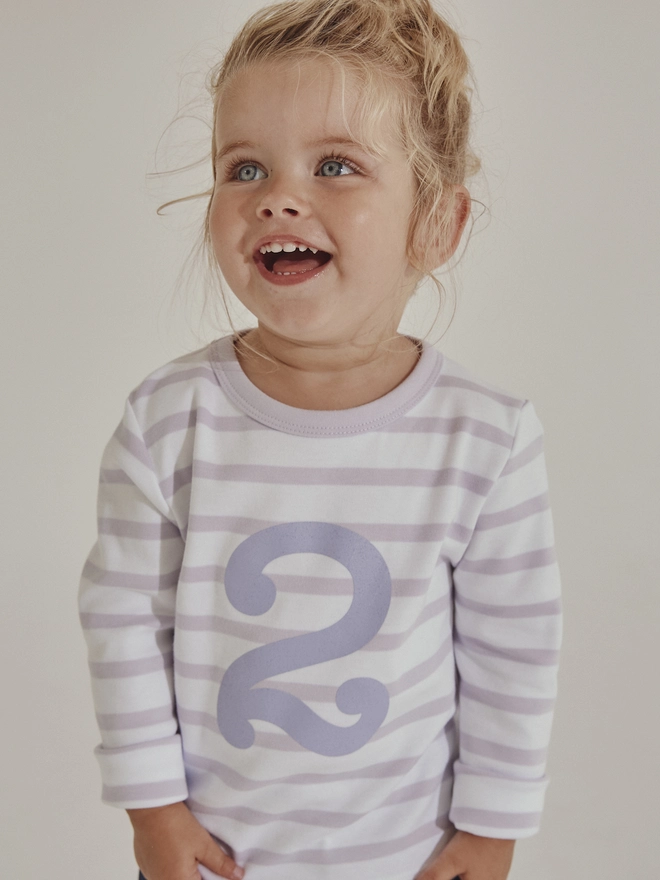 parma violet number 2 breton striped t shirt