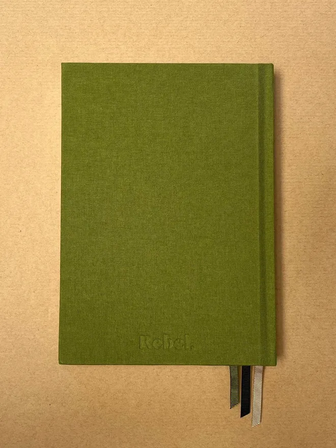 Moss Green A5 Signature Diary 2025 - Book Cover