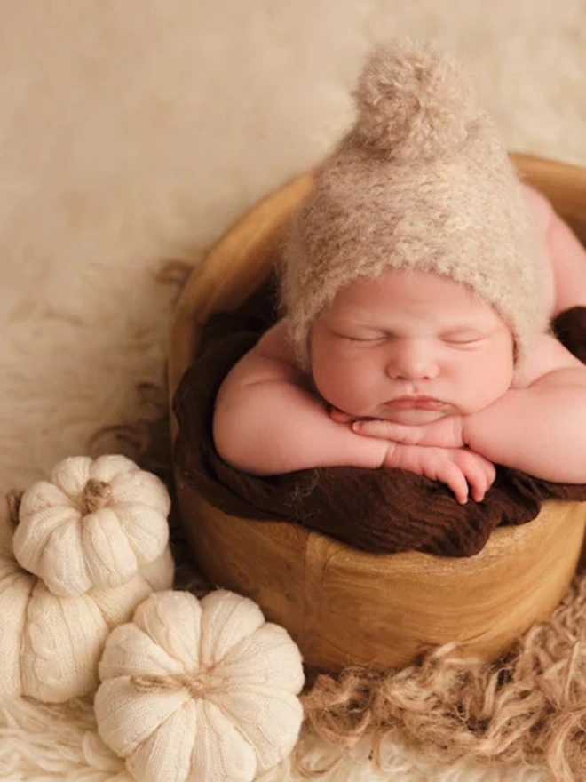 Cream Cable Knit Pumpkins