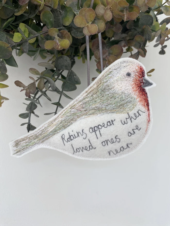 Christmas Robin Memoriam Decoration
