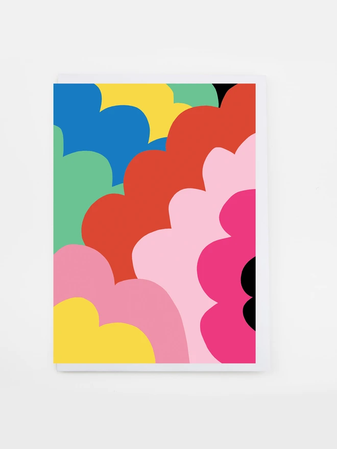 burst pattern greetings card