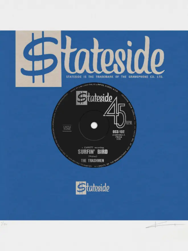 vinly sleeve surfin bird artwork