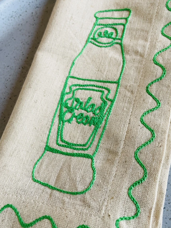 Individual Embroidered Food Condiment Napkin