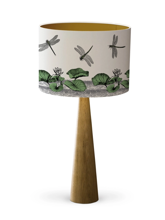 Dragonflies and Waterlilies -  Drum Lampshade
