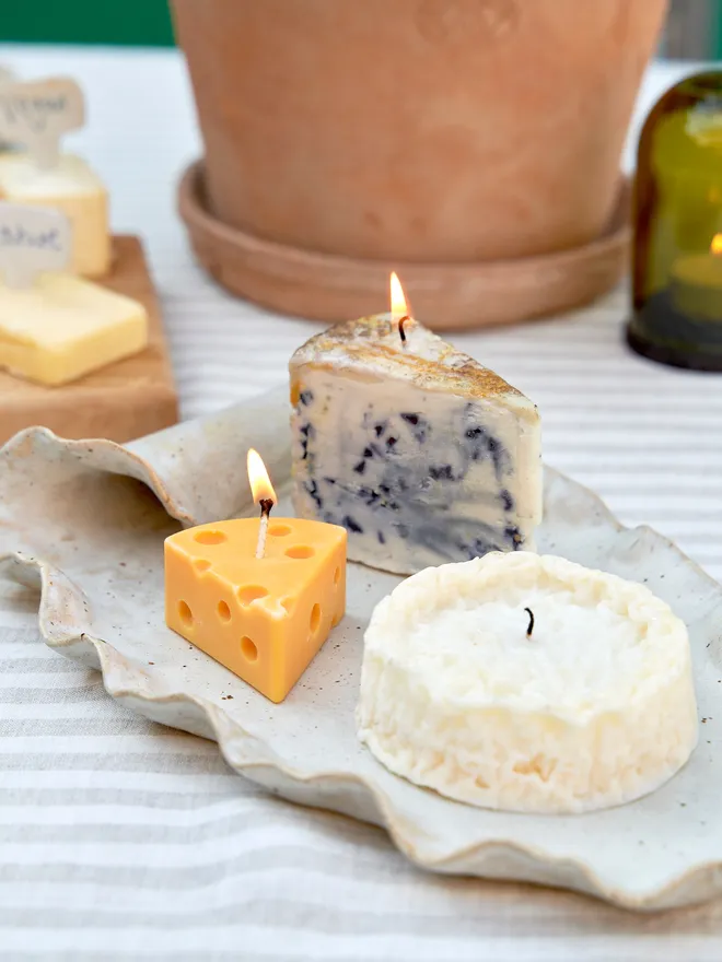 Fake cheese candles