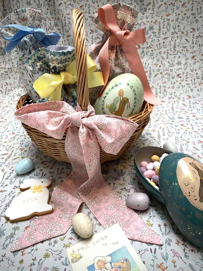 Liberty Print Easter Basket Bow