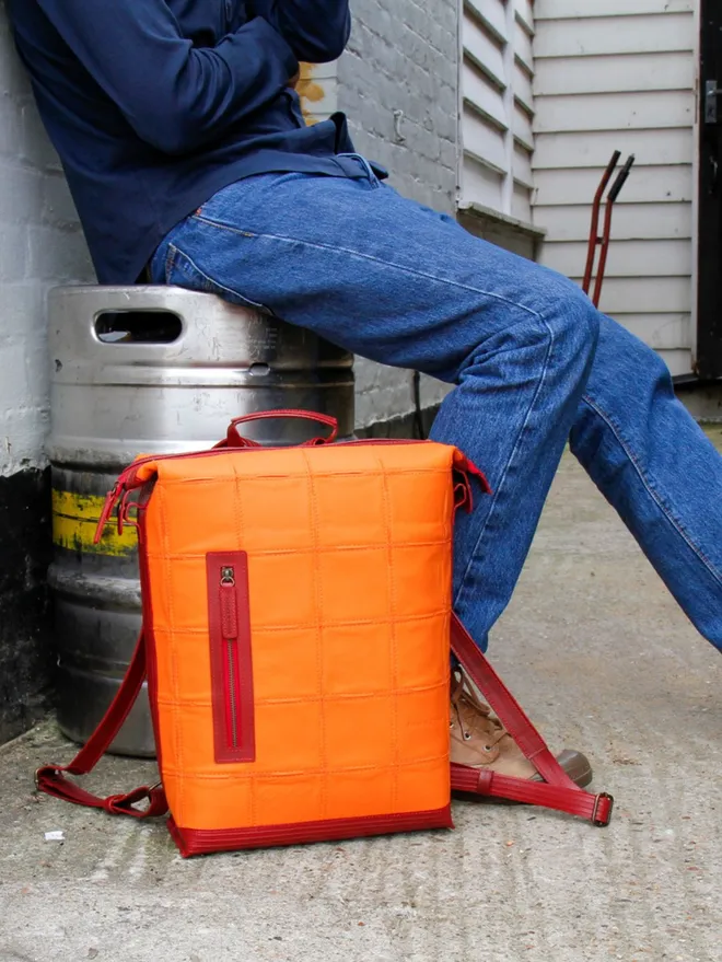 Orange Large Backpack 