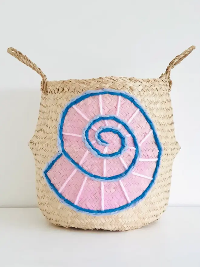 Pink Shell Belly Basket