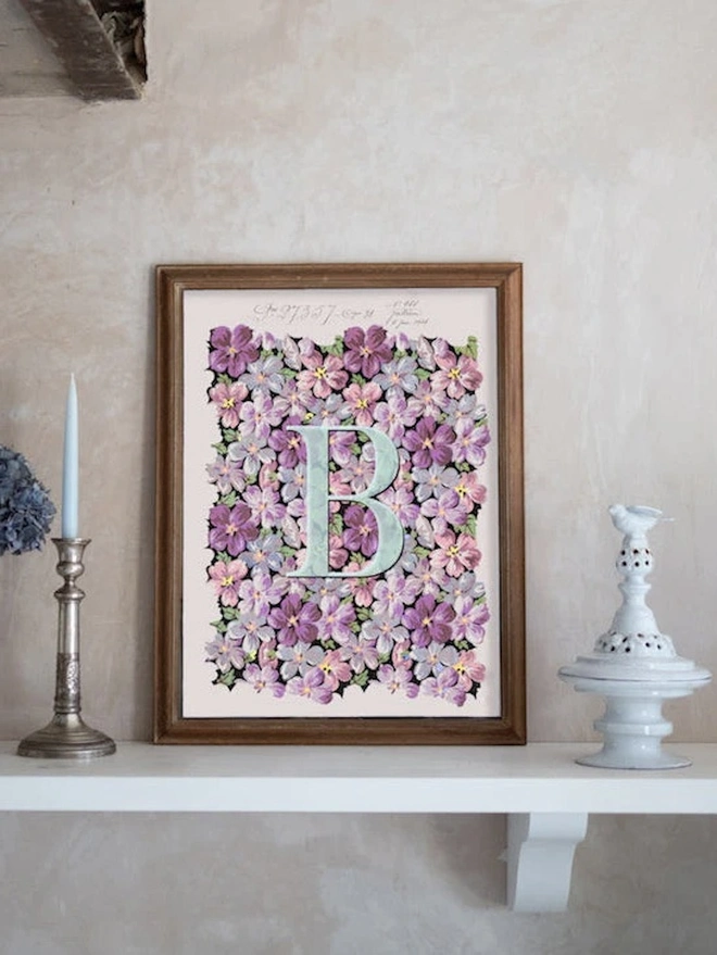 Personalised Springtime Alphabet Vintage Poster Prints
