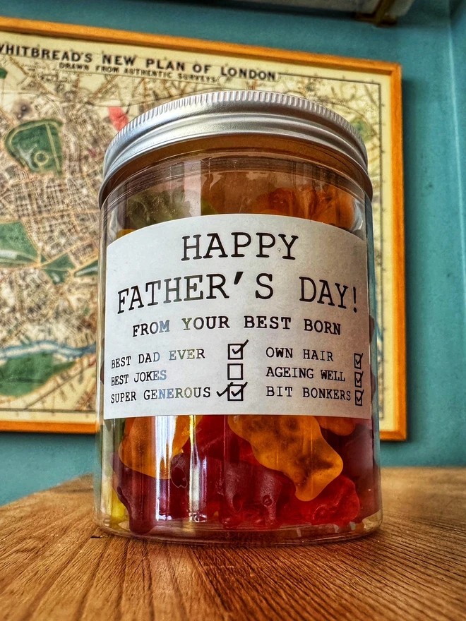 Fathers Day, Sugar Free, Recyclable, Candyhouse, New Daddy, Diabetic