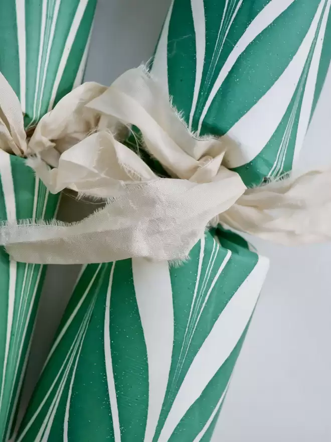 Green candy cane  Christmas Crackers - Fill your own