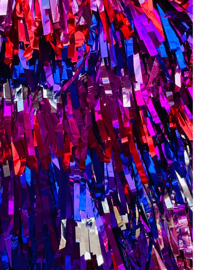 Tinsel cape festival cape festival jacket festival fashion bestival Glastonbury cape tinsel cape glitter cape Purple cape red cape pink cape lgbtq cape