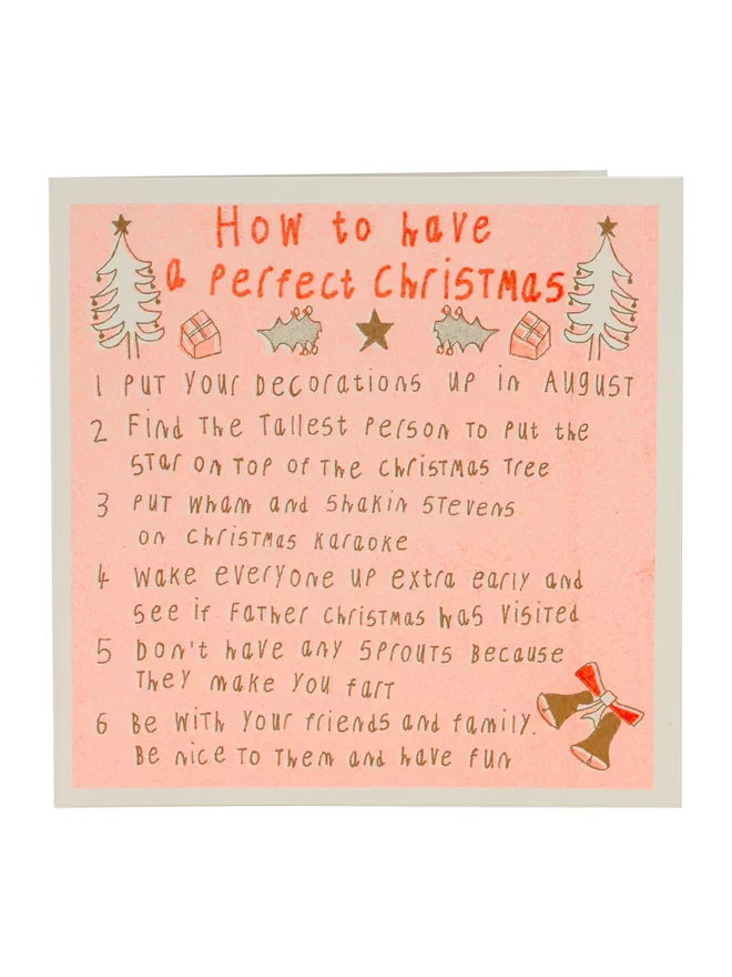 Christmas Greeting Card, Merry Christmas Card, Happy Holidays Card, How to have the Perfect Christmas List