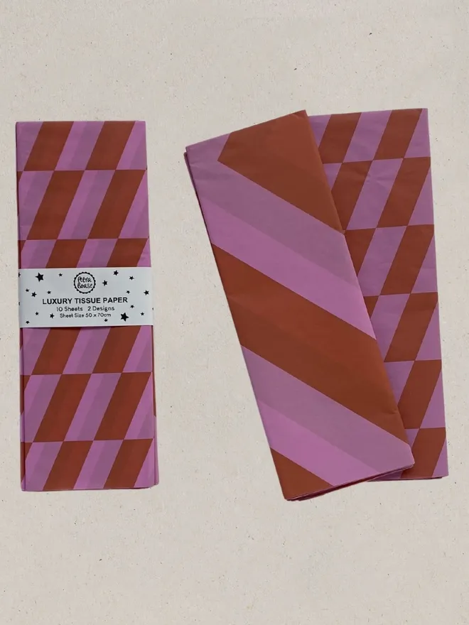 Lilac and rust luxury tissue paper.