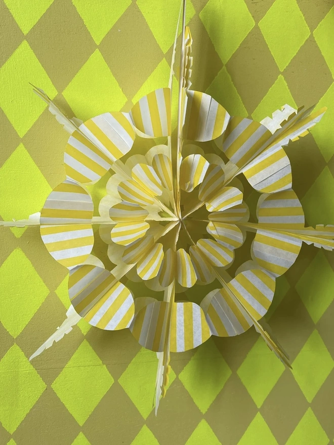 Striped Paper Bag Fan DIY Kit (Set Of 3)