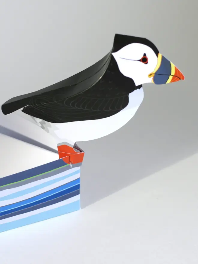 3d puffin pop out card