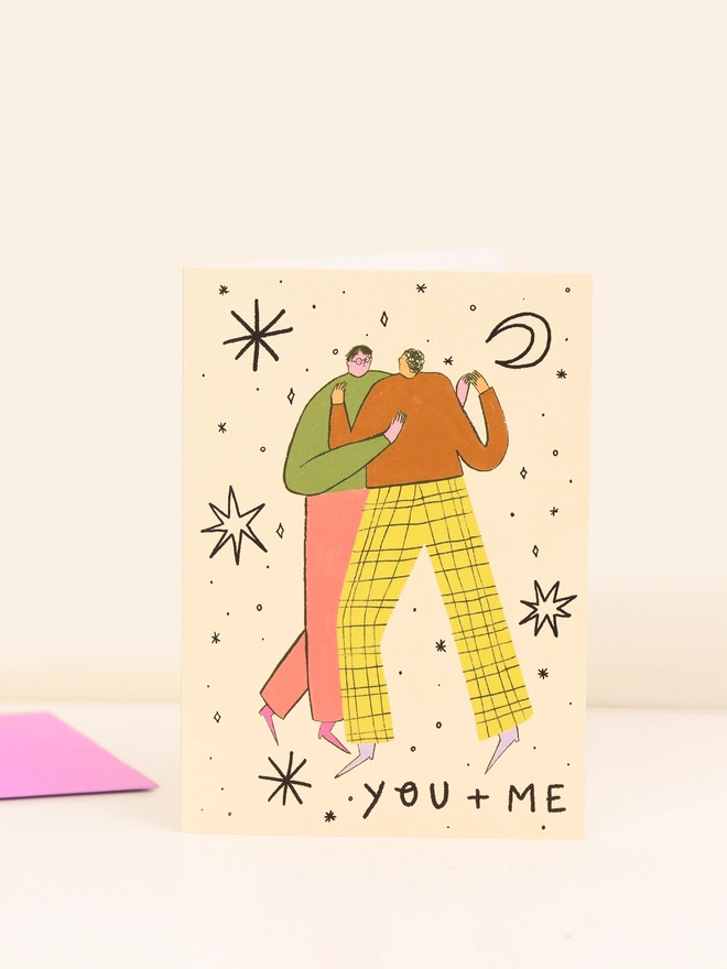 'You + Me' Man And Man Love Card