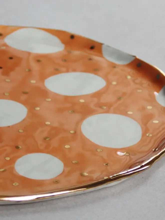 Cosmic Apricot Large Round Serving Platter