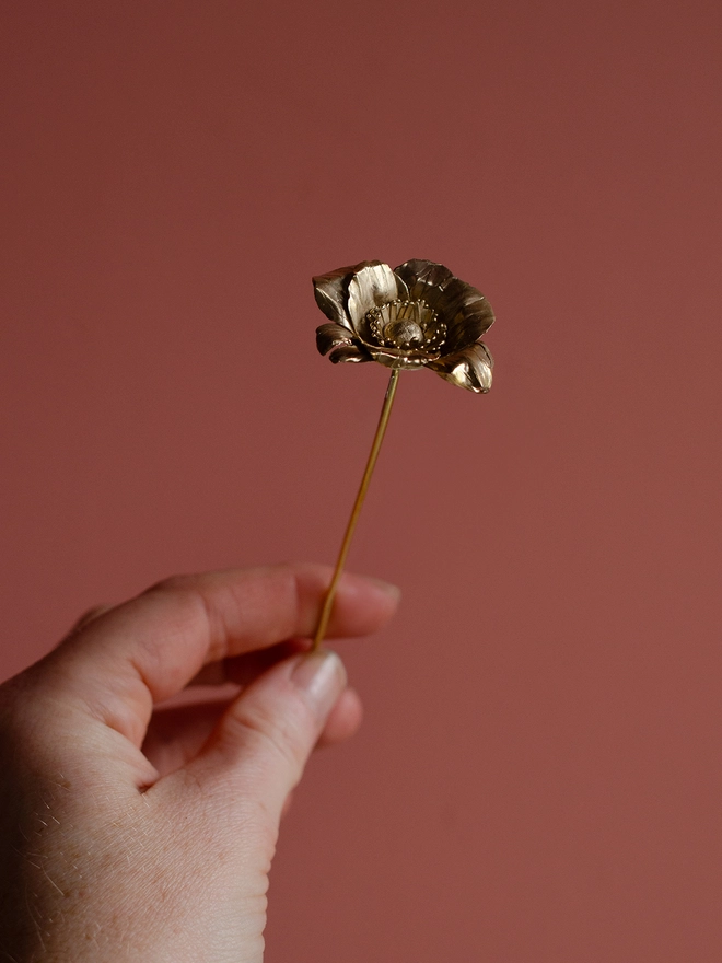 Handmade Brass Anemone Stem By Ellenlou
