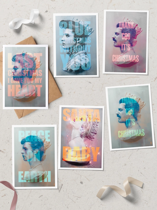 Festive Playlist Multi Shot Christmas Cards