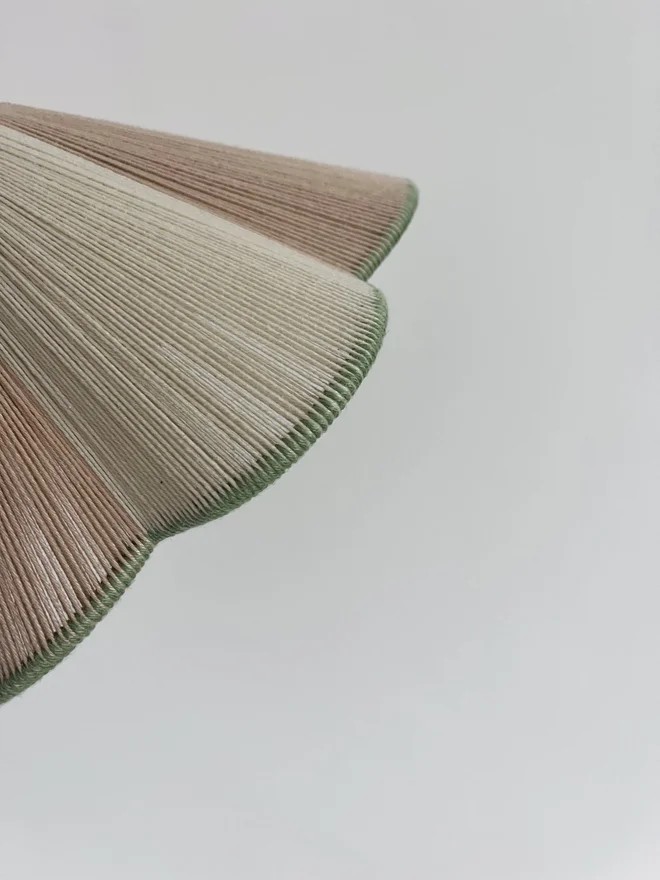 String Petal Flower Lampshade Moss Green Trim