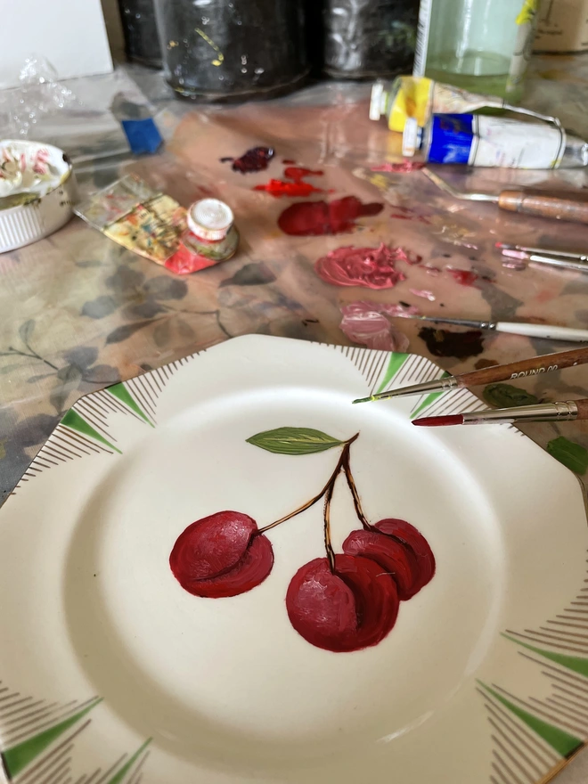painting cherries