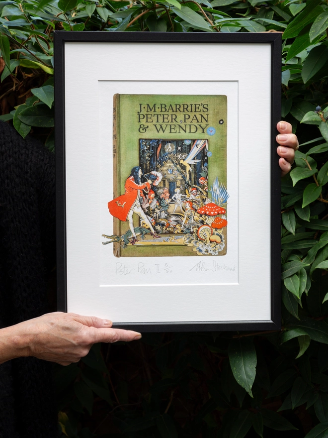 Peter Pan & Wendy II 'Picture Book' print of an original collaged artwork.