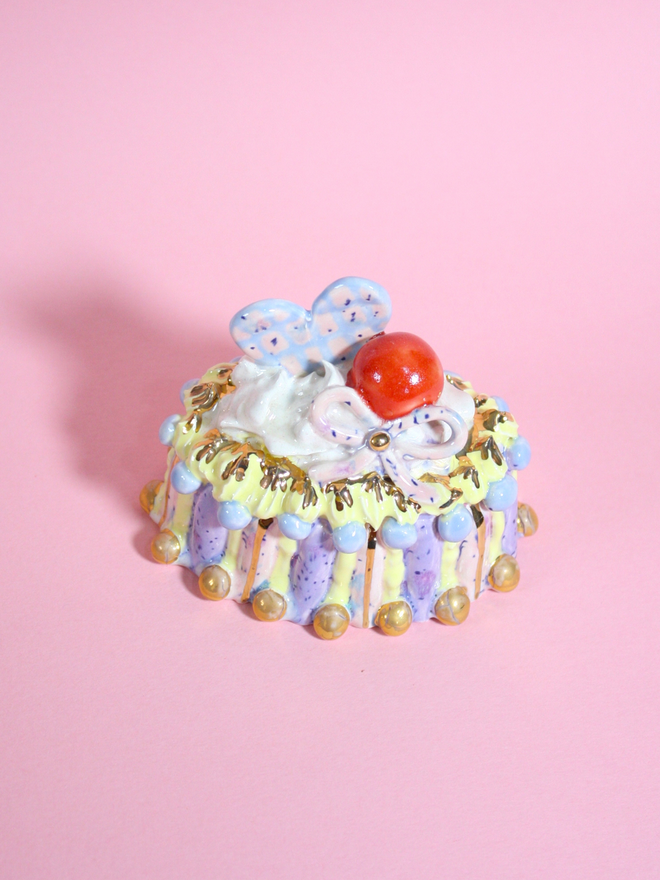 Sherbet Delight Ceramic Cake Sculpture