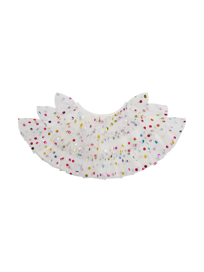 white kids' spot cape