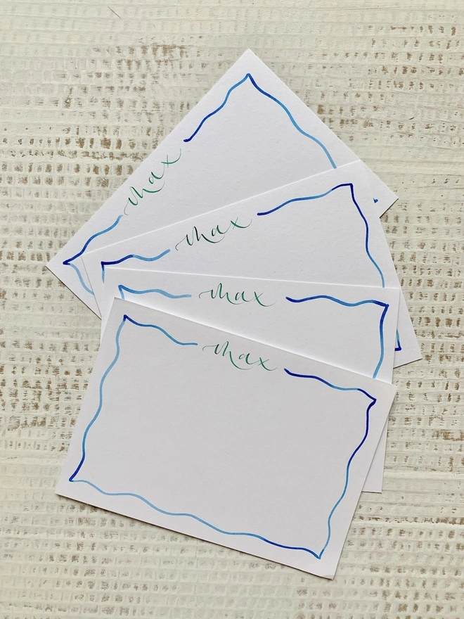 Squiggle Border Notecards