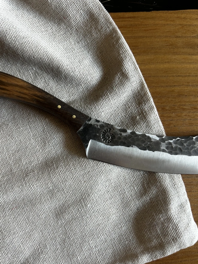 Dark Handled Knife Close Up