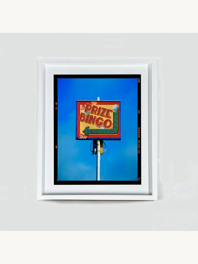 Prize Bingo Richard Heeps colour print framed in white