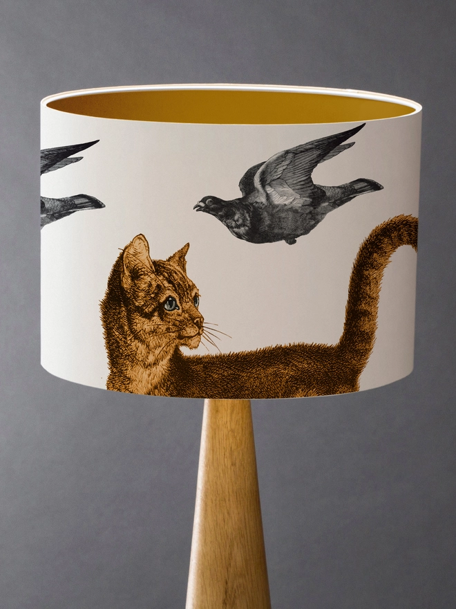 Cat and pigeons lampshade, Mountain and Molehill, 