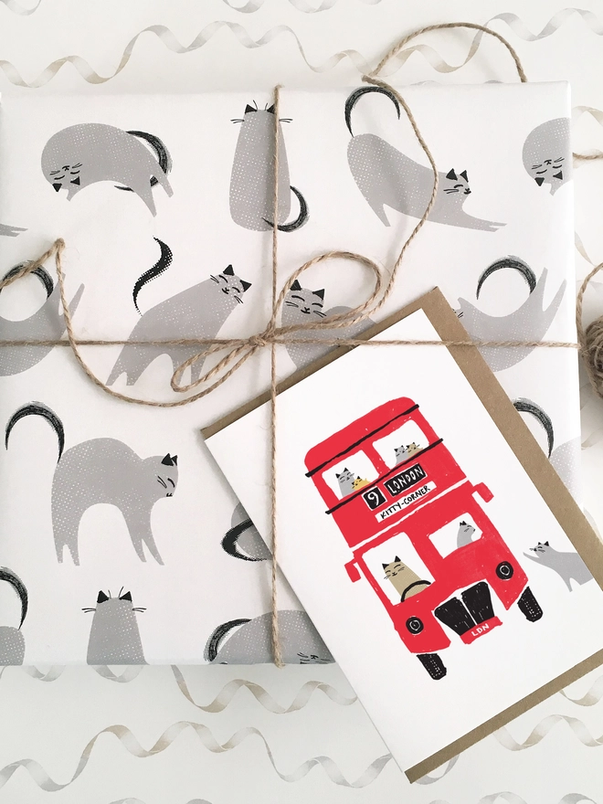 London Bus Cat Card