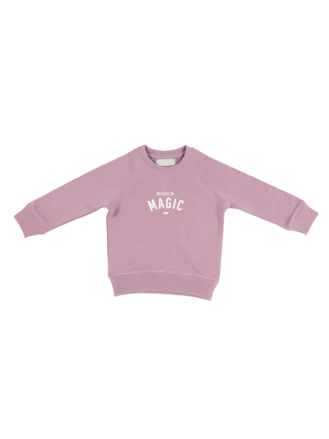 violet believe in magic sweatshirt