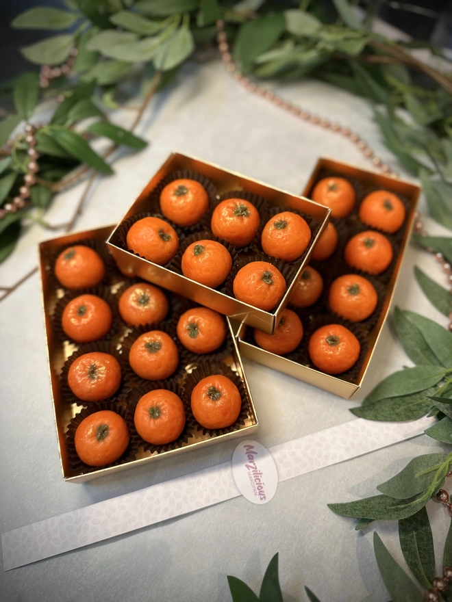 Orange flavoured Marzipan Satsumas