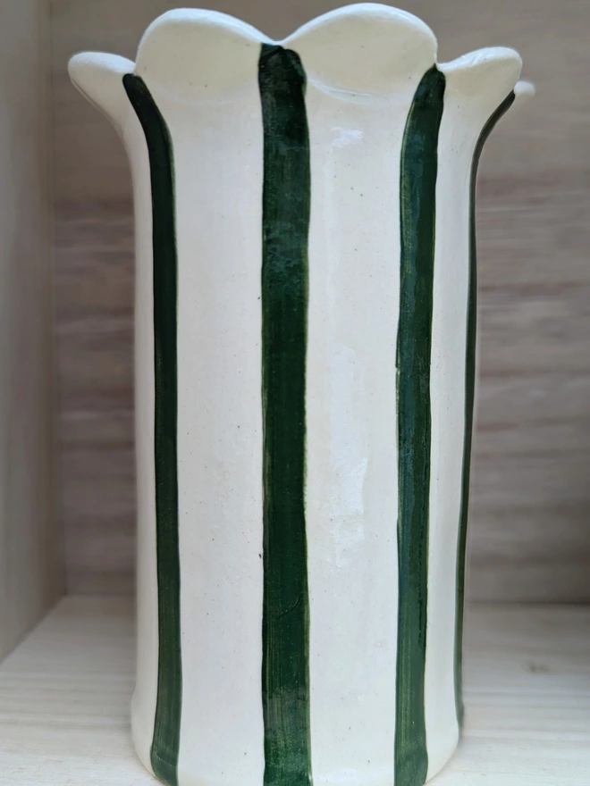 Forest green Daisy vase