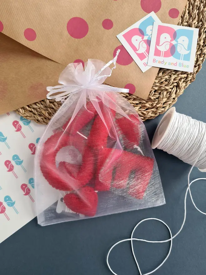 Red Felt Love Garland