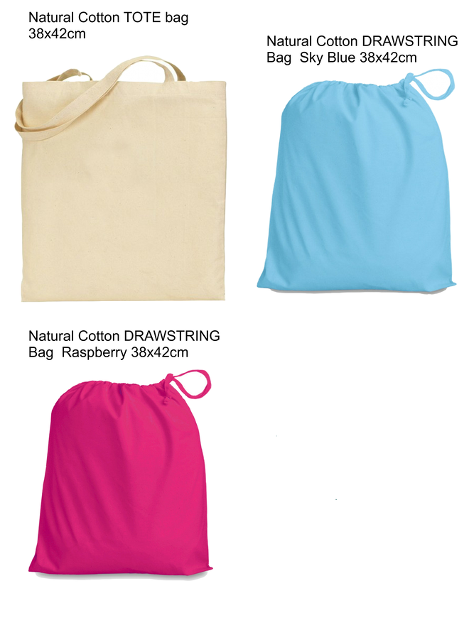 Tote bags as extras to fabric printing kit