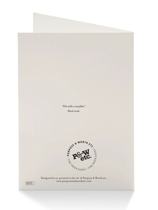 Elephant Christmas Card Back