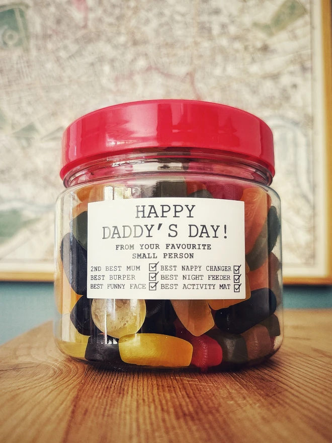 Fathers day, new dad, new daddy, wine gums, candyhouse