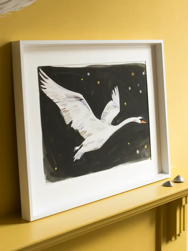 'Rise Up' Swan Illustration Print