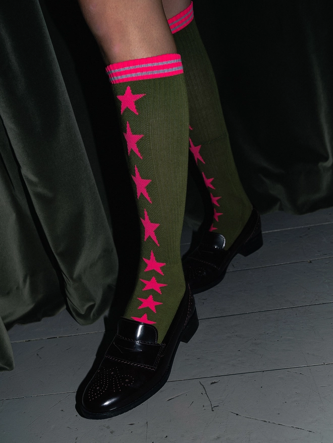 khaki party socks