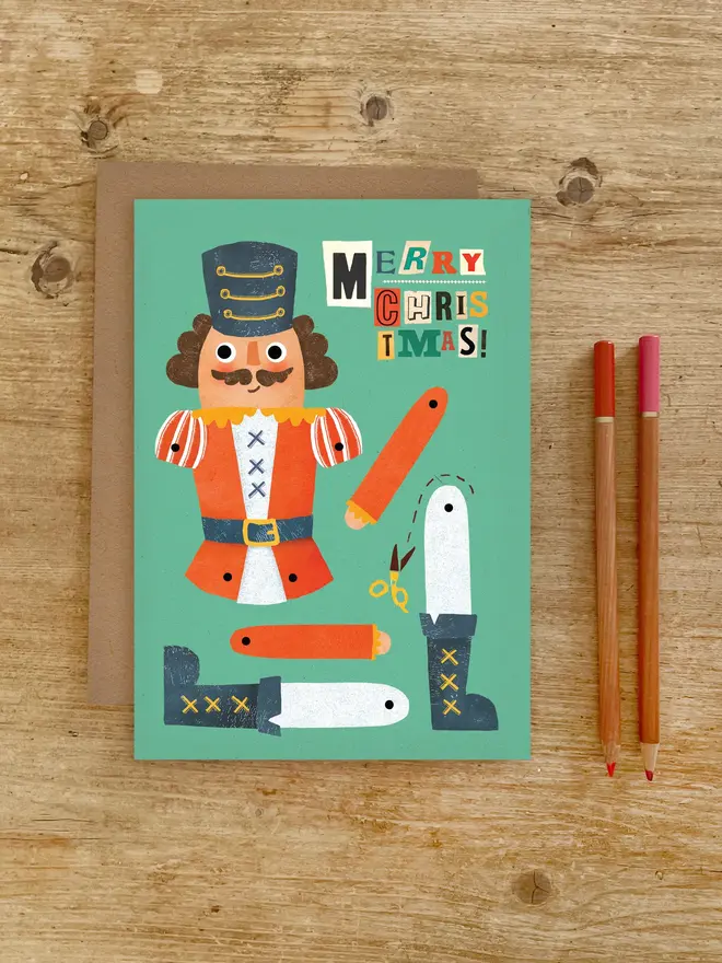 nutcracker split pin puppet card